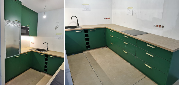 Kuchnie na wymiar Jelenia Góra - Butelkowa Zieleń