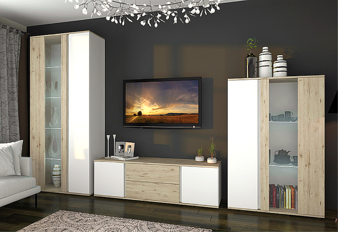 LAURA dąb wellington / biały