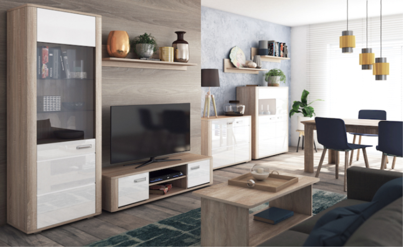 DAVIN dąb canyon / biały połysk