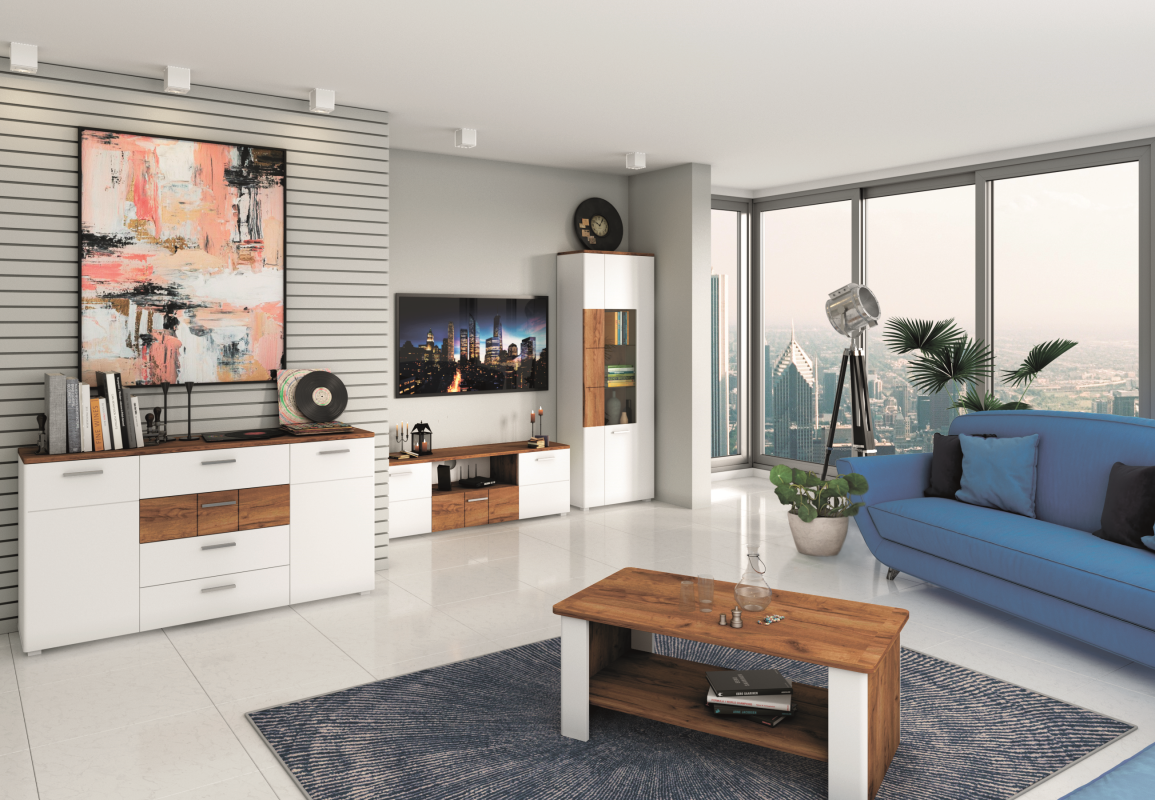 CANDY dąb craft ciemny / biały