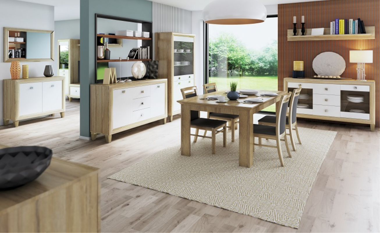 DALIA dąb złoty / biały połysk