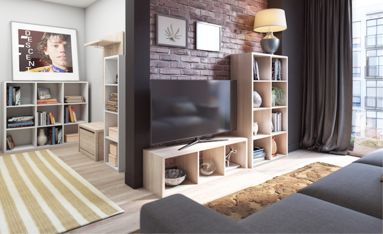 RAMIX dąb sonoma / biały