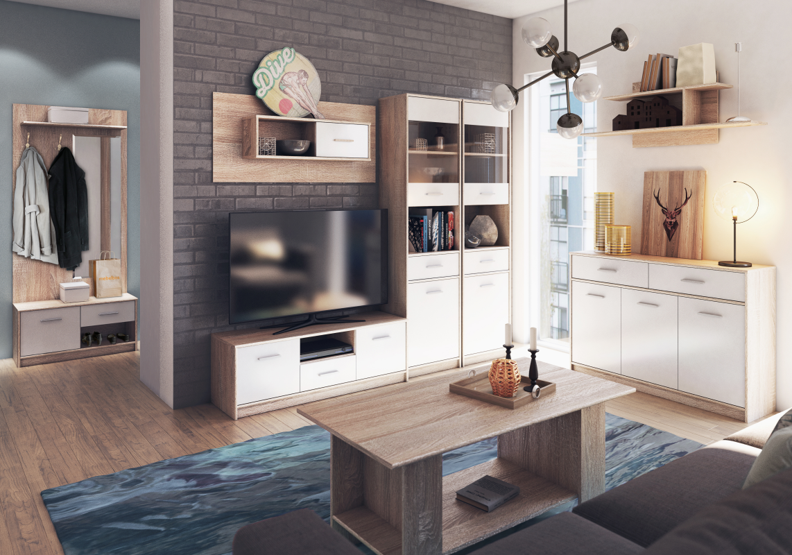 TIPS dąb sonoma / biały